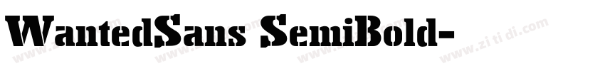 WantedSans SemiBold字体转换